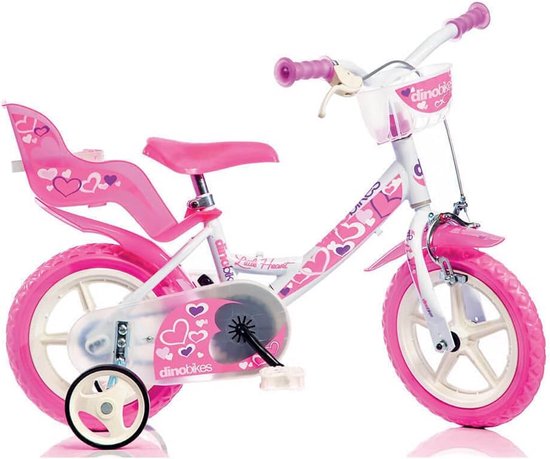 Kindfiets 12 inch Meisjes Fiets Met Zijwieltjes Voor Leeftijd 3 tot 5 Jaar