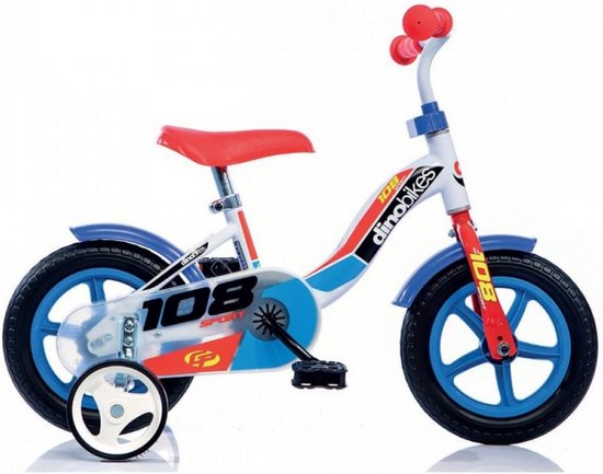 KindFiets met 10 inch Wielen en Zijwieltjes voor Kinderen vanaf 3 Jaar van Merkloos