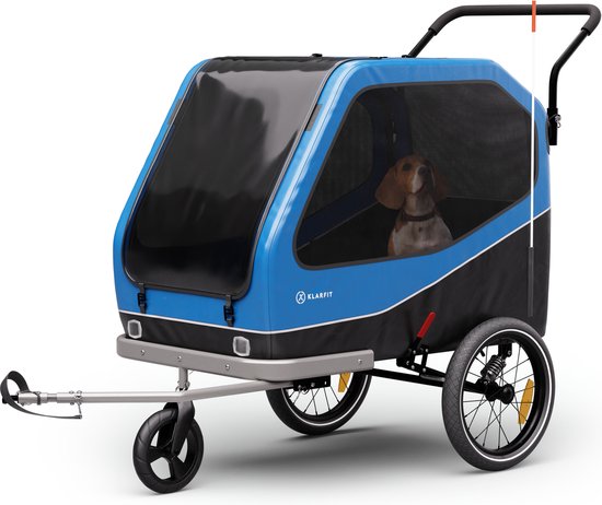 KLARFIT Goldie Buggy fietsaanhanger - 324 Liter - Inklapbaar - Blauw van Klarfit