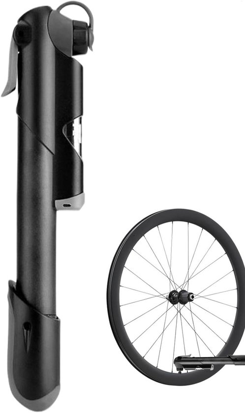 Kleine Fietspomp - Draagbare Luchtpomp - Banden Oppompen - Met Precisie Meter - 18 cm Lengte - Aluminium