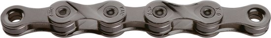 KMC 9-speed fietsketting - smal ontwerp - grijs - 114 schakels - MTB & race geschikt van KMC