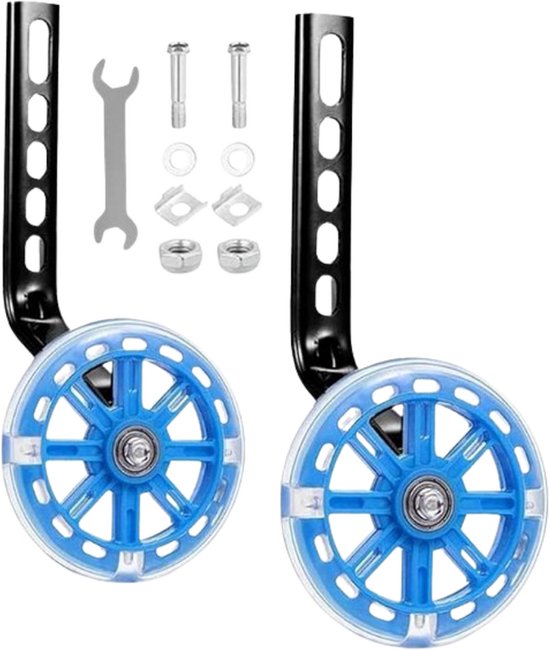 Knaak Zijwieltjes voor Kinderfiets - Blauw - 12 t/m 20 Inch - Stevige Zijwielen - Fietsaccessoires van Knaak