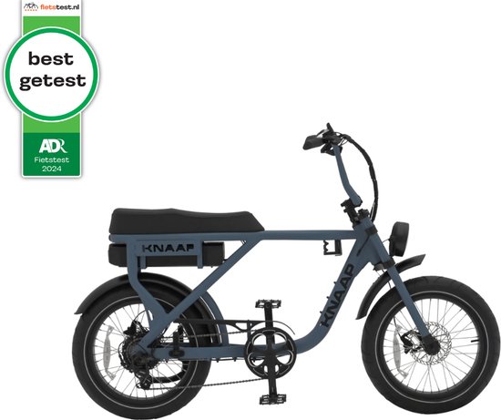 KNAAP - AMS X ICE BLUE + Front rack - Elektrische fatbike - Best getest 2024 - Rijklaar - 2 jaar garantie - Lid van RAI vereniging van Knaap