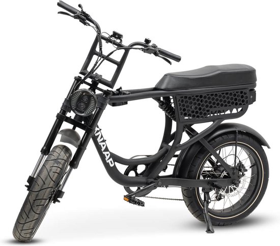 KNAAP - BCN BLACK + KNAAP track & trace GPS - Elektrische fatbike - Rijklaar - 2 jaar garantie - Lid van RAI vereniging van Merkloos