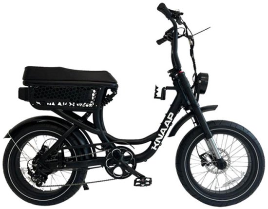 KNAAP Bikes LON - Elektrische Fatbike - 20 inch - 250W motor - Actieradius tot 80 km - 7 versnellingen - Hydraulische schijfremmen - Zwart