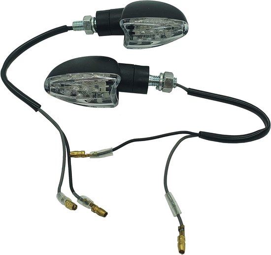 Knipperlicht Motorfiets - LED Indicator - Motor Verlichting - CE Gecertificeerd - Universele Aansluiting - Zwart