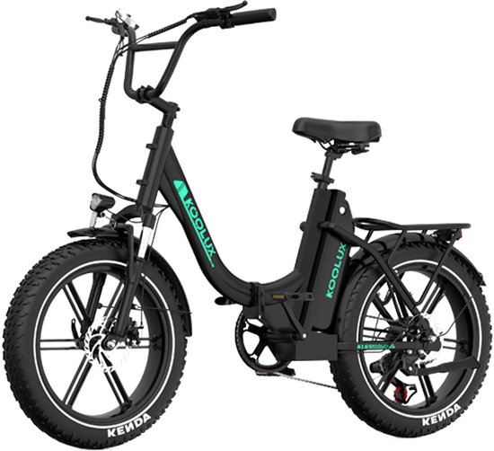 KOOLUX - KL6S Elektrische Vouwfiets - E-Bike - 20x4.0 Inch banden - 48V 15.6Ah Lithium Accu - 250W Motor - Maximaal snelheid 25km/u - Maximaal bereik 120km - 7-speed versnellingen - LCD Scherm - Zwart - Gratis Rijklaar Bezorgd van KOOLUX