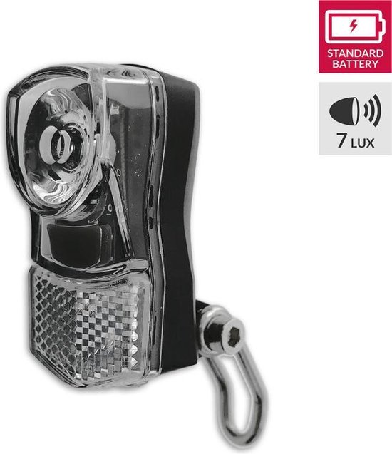 Koplamp fiets 7 lux van het merk Lynx, goed licht en easy fit koplamp