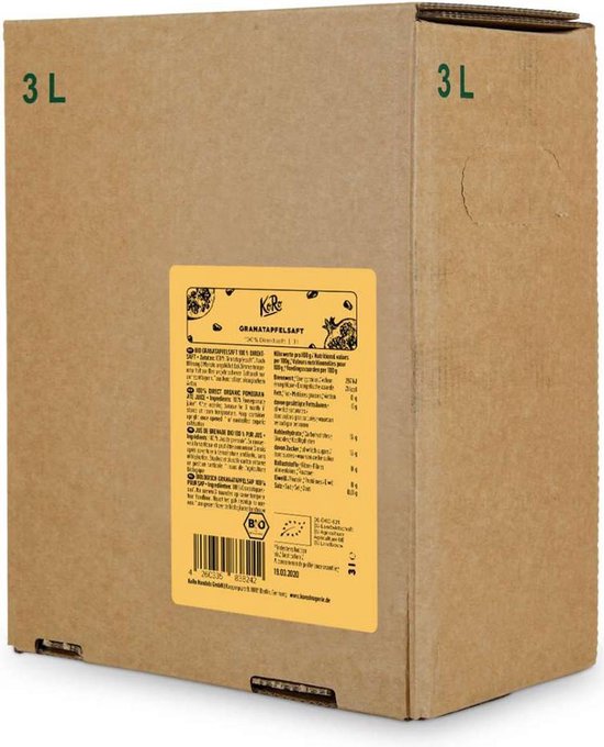 KoRo - Bio granaatappelsap bag-in-box 3 L van Koro
