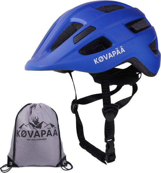 Køvapää® Lappi Fietshelm Kinderen - Blauw - Maat 52-56 cm - 5 jaar tot volwassen -S/M - Fietshelm Jongens - Fietshelm Meisjes - Fietshelm Kind van Køvapää