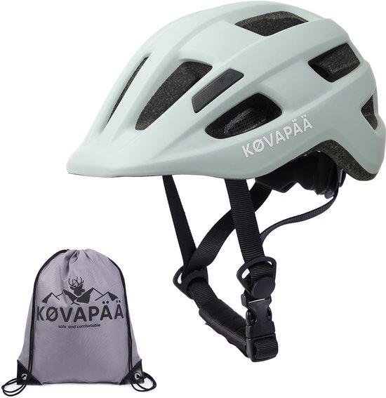 Køvapää® Lappi Fietshelm Kinderen - ijsgrijs - Maat 52-56 cm - 5 jaar tot volwassen -S/M - Fietshelm Jongens - Fietshelm Meisjes - Fietshelm Kind van Merkloos