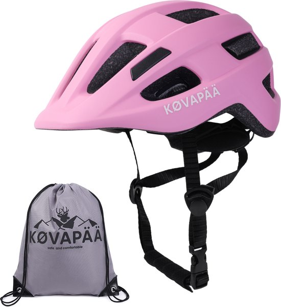 Køvapää® Lappi Fietshelm Kinderen - Roze - Maat 46-53 cm - 1 t/m 5 Jaar - XS/S - Fietshelm Meisjes - Fietshelm Jongens - Fietshelm Kind van Køvapää
