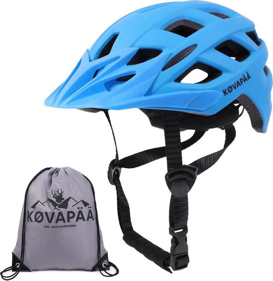 Køvapää® Tolva - Fietshelm - Blauw - Maat 56-61 cm - M/L - Afneembaar vizier - Fietshelm Volwassenen - Fietshelm Dames - Fietshelm Heren - Mountainbike Helm - Fietshelmen - Fietshelmen - fietshelm dames elektrische fiets - Fietshelm Dames Volwassenen van Merkloos