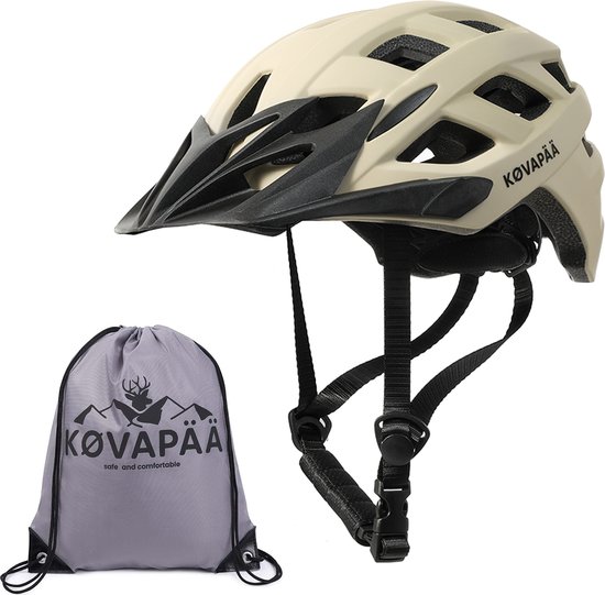 Køvapää® Tolva Fietshelm - Zand - Maat 56-61 cm - M/L - Afneembaar vizier - Fietshelm Volwassenen - Fietshelm Dames - Fietshelm Heren - Mountainbike Helm - Fietshelmen - Fietshelmen - fietshelm dames elektrische fiets - Fietshelm Dames Volwassenen van Merkloos