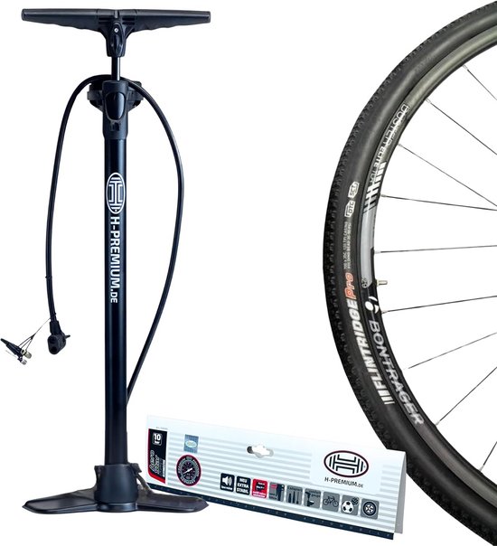 Krachtige Handfietspomp/Autopomp met Manometer - 10 BAR/140 PSI