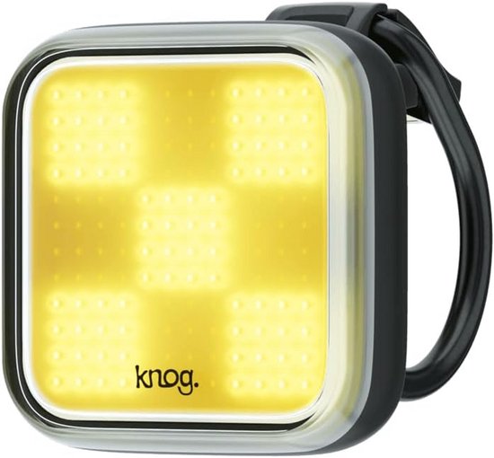 Krachtige Voorlamp Fietsverlichting Grid Zwart