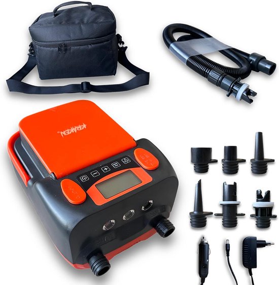 KRAKEN Elektrische Tent Pomp met Accu - Ideaal voor kamperen - Dometic, Outwell, Quechua, Vango, Obelink, Kampa, Eurotrail - Automatisch stoppen bij ingestelde druk - Tent leegpompen - USB poorten - Powerbank voor mobiel/tablet - 6000 mAh - 16 PSI van KRAKEN