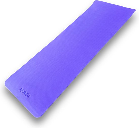 KRAKEN Fitnessmat | Sportmat | Yogamat | Trainingsmat | Meditatie Mat | Sport Mat voor Fitness | 183 CM Lang x 60 CM Breed x 6 MM Dik | Met Draagkoord | Duurzaam Materiaal | Violet & Light Purple | Anti-Slip van KRAKEN