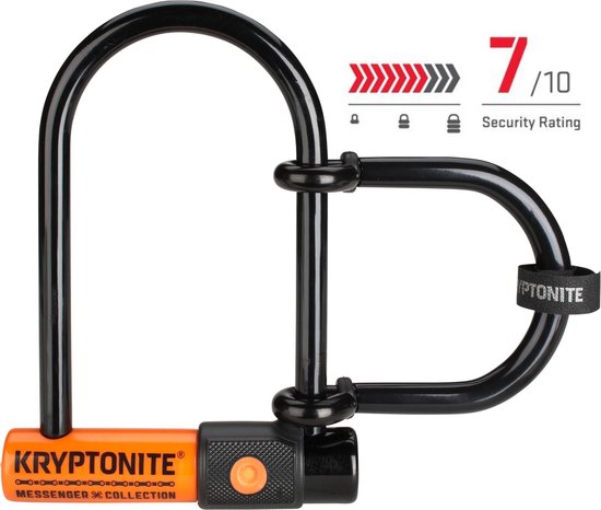 Kryptonite Beugelsot Messenger Mini+ 9,5 X 16,5 Cm Zwart/oranje van Kryptonite