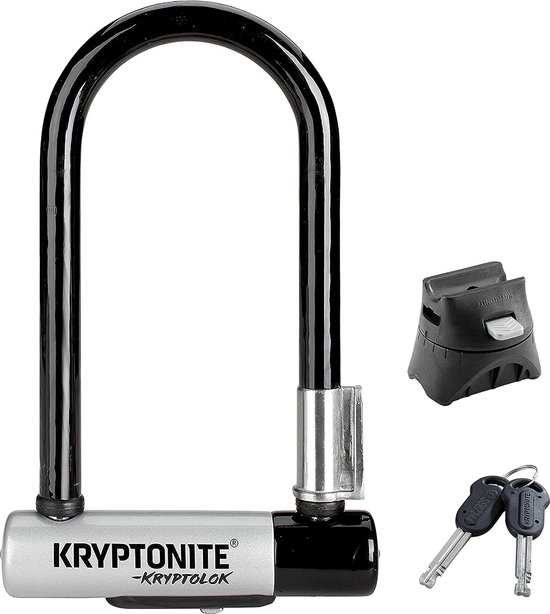 Kryptonite KryptoLok Mini-7 Beugelslot Fiets – ART-2 Slot – Beugelslot Elektrische Fiets – 17,8x8,2 cm– Staal – Zwart van Kryptonite