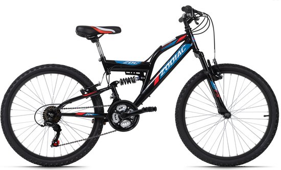 Ks Cycling Fiets Kinder-Mountainbike 24'' Zodiac RH 38 cm zwart-rood - 38 cm van KS Cycling
