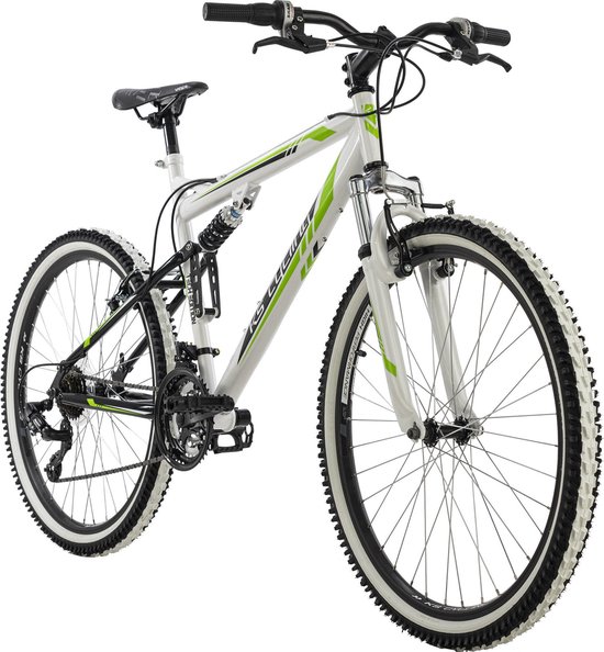 Ks Cycling Fiets Mountainbike Fully 26 inch Scrawler wit - 51 cm van Merkloos