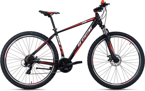 KS Cycling Mountainbike Hardtail 29'' Morzine zwart-rood 48 cm aluminium frame van KS Cycling