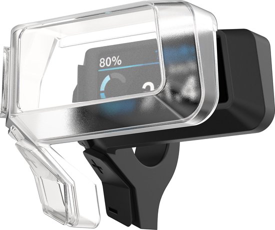 kwmobile elektrische fiets displaycover geschikt voor BoschPurion 200 cover - Display en randen beschermhoesje voor gps in transparant van Merkloos