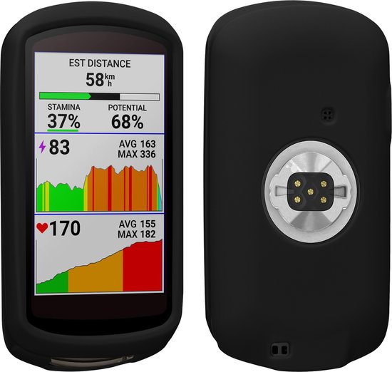 kwmobile fietscomputer gps hoes geschikt voor Garmin Edge 1040 / 1040 Solar hoesje - Beschermhoes voor fietsnavigatie - Siliconen cover
