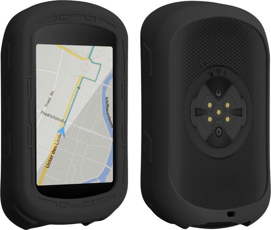 kwmobile hoes geschikt voor Garmin Edge 840 / Edge 540 - Siliconen beschermhoes voor fietsnavigatie - zwart