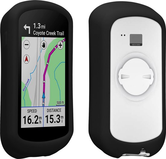 kwmobile hoes geschikt voor Garmin Edge Explore 2 - Siliconen beschermhoes voor fietsnavigatie - zwart van Merkloos