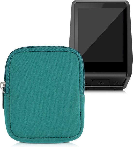 kwmobile hoesje voor e-bike display - Waterdichte display cover elektrische fiets - Van neopreen in petrol