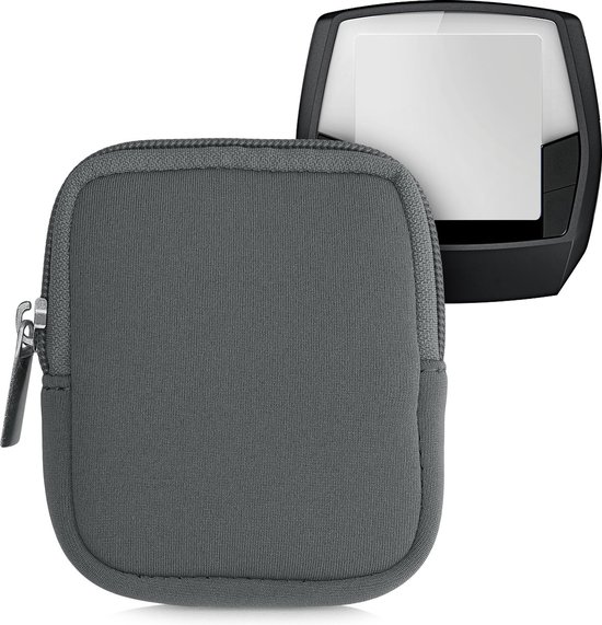 kwmobile hoesje voor e-bike display - Waterdichte display cover elektrische fiets - Van neopreen in steengrijs