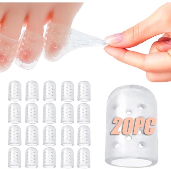 KZQ 20 stuks - Anti-wrijving siliconen kleine teenbeschermers - Teenbeschermers - Ademend - Gel - Unisex - Voor eelt, blaren en pijnverlichting van KZQ