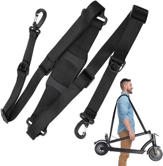KZQ Schouderriemen - Riemen - Scooterriemen - Fietsriemen - Raceriemen - Verstelbare riemen - Scooterriemen - 1,6 m - Elektrische kinderfiets - Zwart van Merkloos
