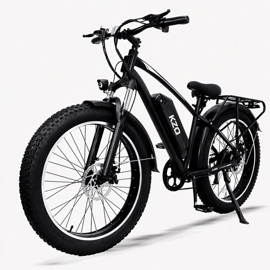 KZQ Zwarte Model A35 Allround Fiets Met Carbonstalen Frame - 48V 15.6Ah Accu En 250W Motor Voor Stad En Offroad