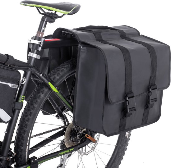 L-BRNO Dubbele Fietstassen Waterdicht – Fietstas 35 Liter – Zwart - Met Reflectoren - Elektrische Fiets van L-BRNO