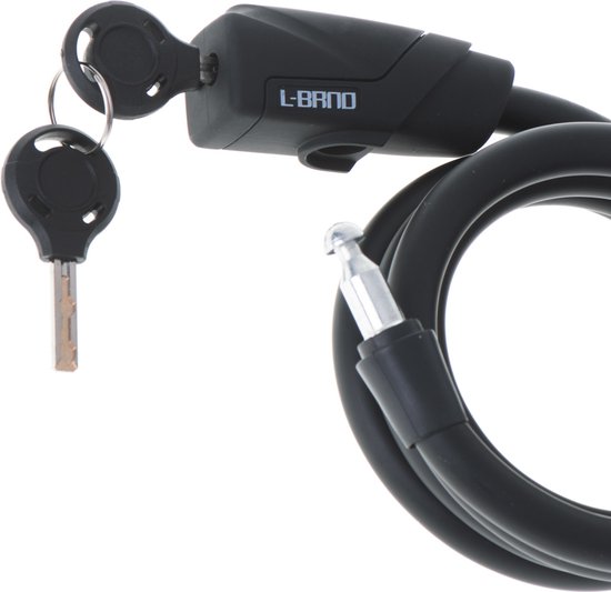 L-BRNO fietsveiligheidsslot lange spiraalsleutel 150cm van Luna