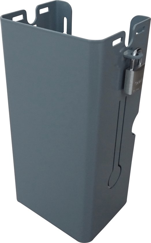 Laadhouder afsluitbaar - Elektrische Fiets Opladerhouder Grijs maat L (240x110x80mm) - Lader ophangen en vergrendelen - Lader op slot van ProPlus