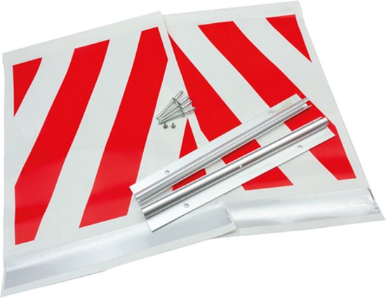 Laadklepvlaggen Rood/Wit Neutraal 225x300 mm - Set van Merkloos