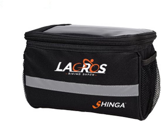 Lacros stuurtas - fietstas - elektrische vouwfiets - kaartvak - zwart van Lacros