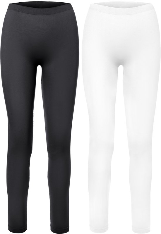 Ladeheid Dames Thermobroek 2 Pack - Sport - Lang - Sporbroek - Polyamide – Zwart/Wit – L - LA-LA40-261-TMPW-2B