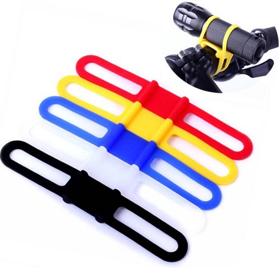 Lamphouder voor op de fiets - Siliconen Stevige zaklamphouder voorlicht - Fietsverlichting - Lichthouder voor op stuur - Band van Benson