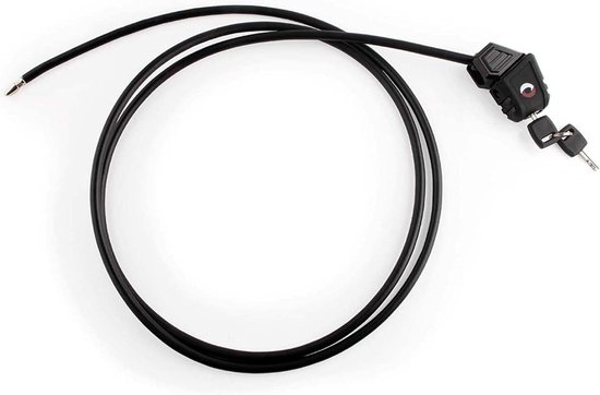 Lang kabelslot wildcamera sleutelslot voor fiets motorfiets tuinmeubelen - 2 m lang - 8 mm dik - luskabel veiligheidsslot met sleutel van Merkloos