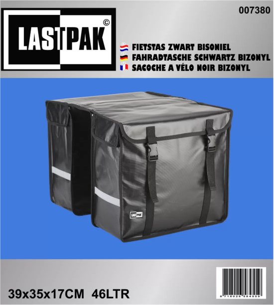 Lastpak Bisonyl - Dubbele Fietstas - 46 l - Zwart van Lastpak