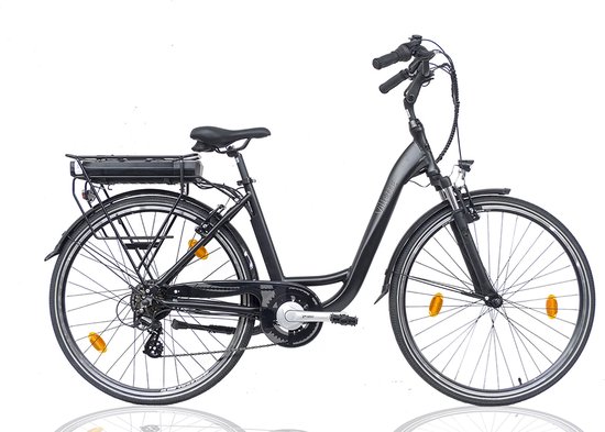 Le Bonheur elektrische damesfiets 13Ah 7sp 28 inch zwart van Merkloos