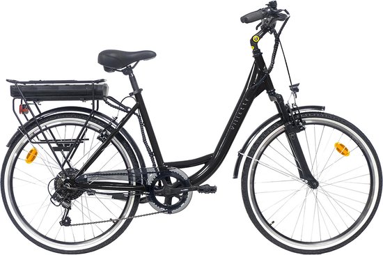 Le Petit Bonheur elektrische damesfiets 13Ah 6sp 26 inch zwart van Merkloos