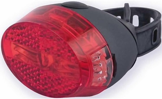 Led Achterlicht - Fietsverlichting Batterij - Veilig Fietsen - Waterdicht IPX4 - Zwart