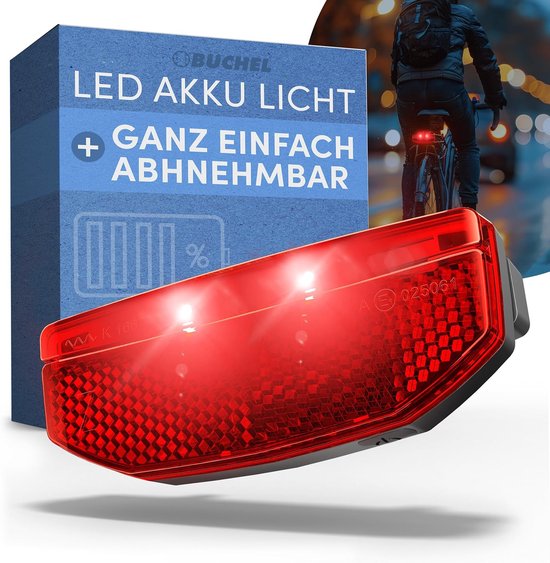 LED Achterlicht voor Fiets - USB-C Oplaadbaar, StVZO Goedgekeurd, Eenvoudige Montage