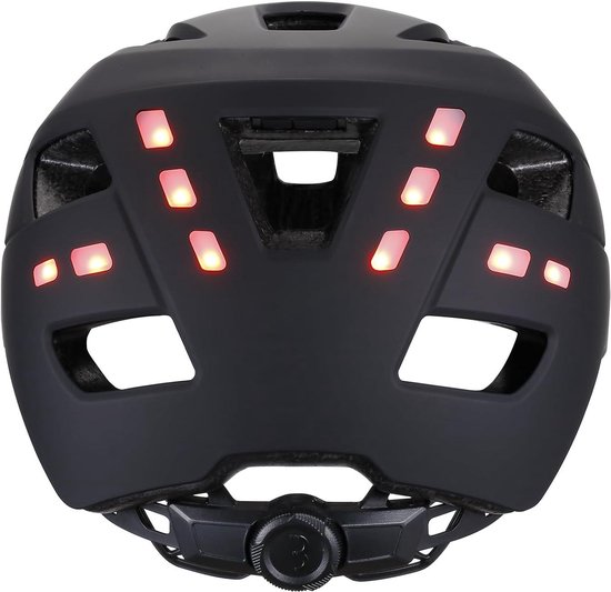 Led E-bike Helm met 12 LED-verlichting voor en 10 achter - USB oplaadbaar - Cycling District - Duurzame ABS hardshell - Mat Zwart van Cycling District